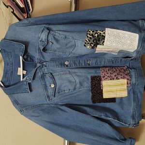 Logo patchwork denim jacket